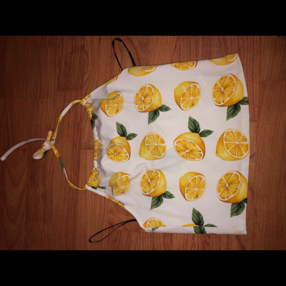 Lemon Forever 21 Halter Top